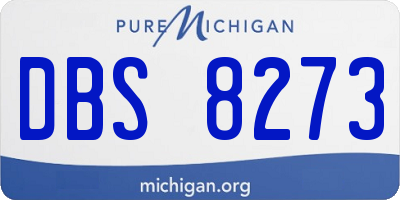 MI license plate DBS8273