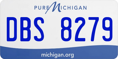 MI license plate DBS8279