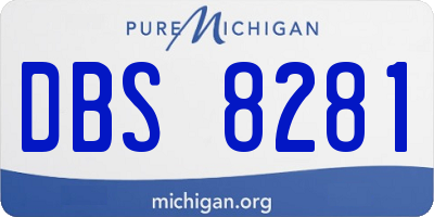 MI license plate DBS8281