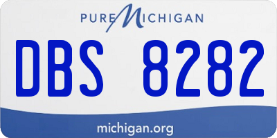 MI license plate DBS8282
