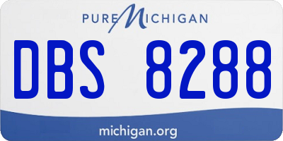 MI license plate DBS8288