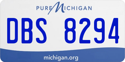 MI license plate DBS8294