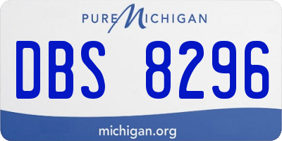 MI license plate DBS8296