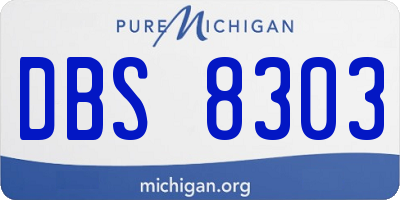 MI license plate DBS8303