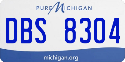 MI license plate DBS8304