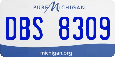 MI license plate DBS8309