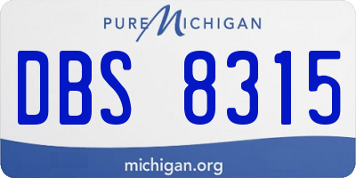 MI license plate DBS8315