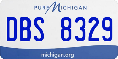 MI license plate DBS8329