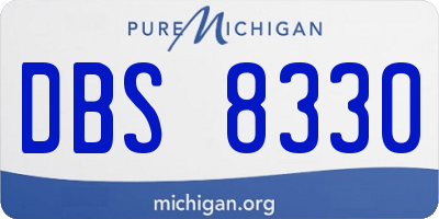 MI license plate DBS8330