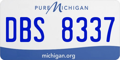 MI license plate DBS8337