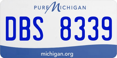 MI license plate DBS8339