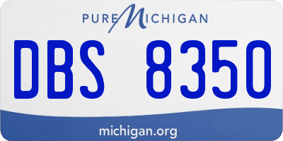 MI license plate DBS8350