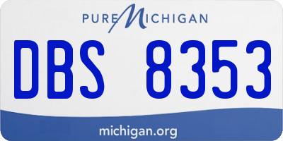 MI license plate DBS8353