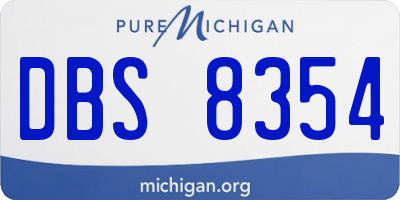 MI license plate DBS8354