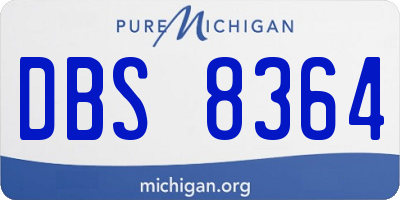 MI license plate DBS8364