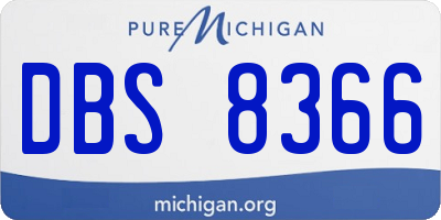 MI license plate DBS8366