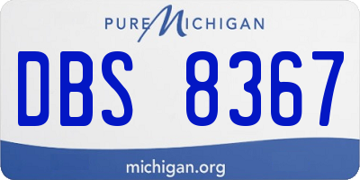 MI license plate DBS8367