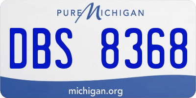 MI license plate DBS8368