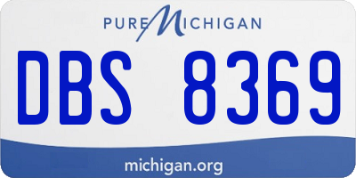 MI license plate DBS8369