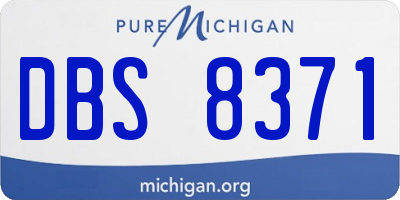 MI license plate DBS8371