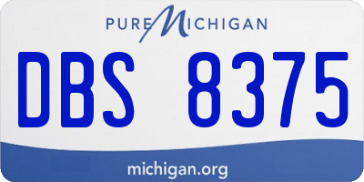 MI license plate DBS8375