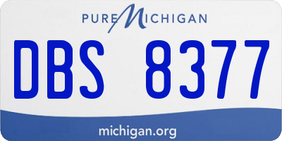 MI license plate DBS8377