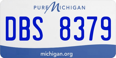 MI license plate DBS8379
