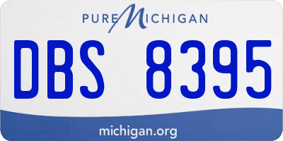 MI license plate DBS8395