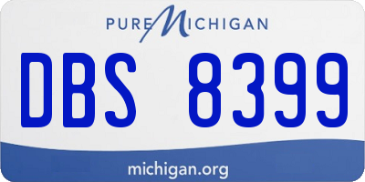 MI license plate DBS8399