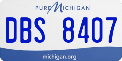 MI license plate DBS8407