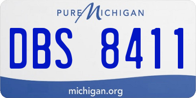MI license plate DBS8411