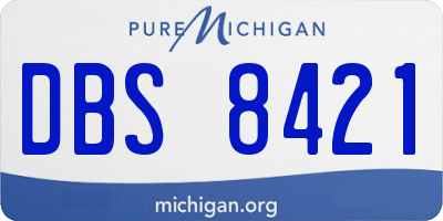 MI license plate DBS8421