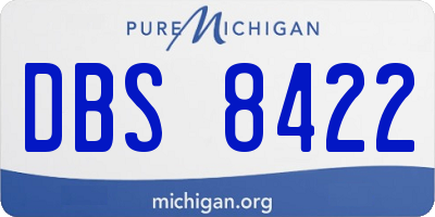 MI license plate DBS8422