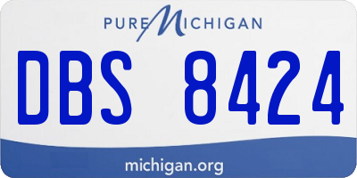MI license plate DBS8424