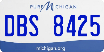 MI license plate DBS8425