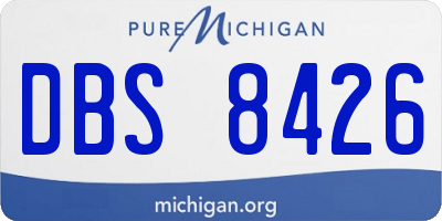 MI license plate DBS8426