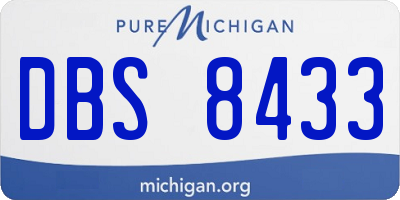 MI license plate DBS8433