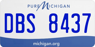 MI license plate DBS8437