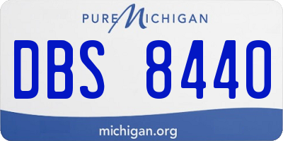 MI license plate DBS8440
