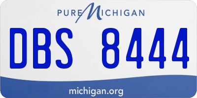 MI license plate DBS8444
