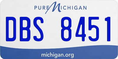 MI license plate DBS8451
