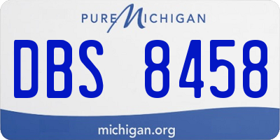 MI license plate DBS8458
