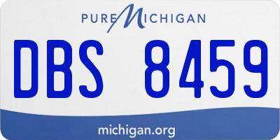 MI license plate DBS8459