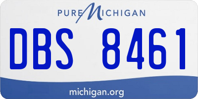 MI license plate DBS8461