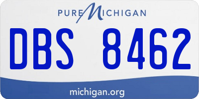 MI license plate DBS8462