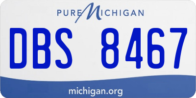 MI license plate DBS8467
