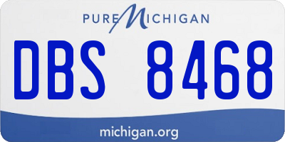 MI license plate DBS8468