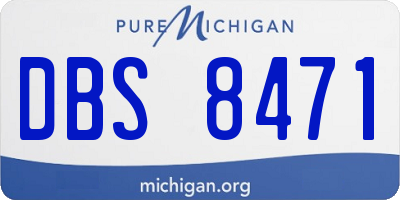 MI license plate DBS8471