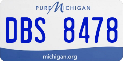 MI license plate DBS8478