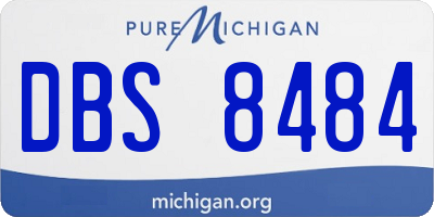 MI license plate DBS8484
